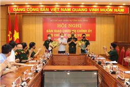 Hội nghị bàn giao chức vụ Chính ủy Bộ CHQS tỉnh Bắc Ninh